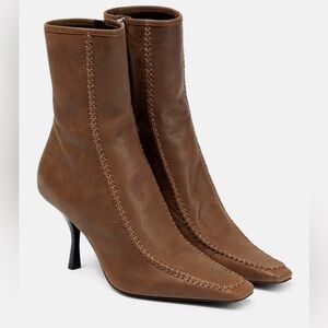 The Row Brown Heeled Boots with Stiletto Heel